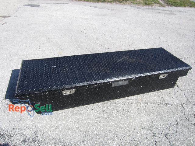Lot 31-7572 - Black Aluminum Truck Bed Tool Box, 70x21x12"H