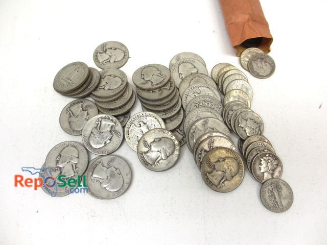Lot 31-9047 - (36) Pre 1964 Silver Quarters and (31) Silver Dimes