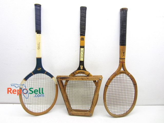 Lot 31-3471 - (3) Vintage Tennis Racquets: Wilson Speed Flo, Aristo, First Frank