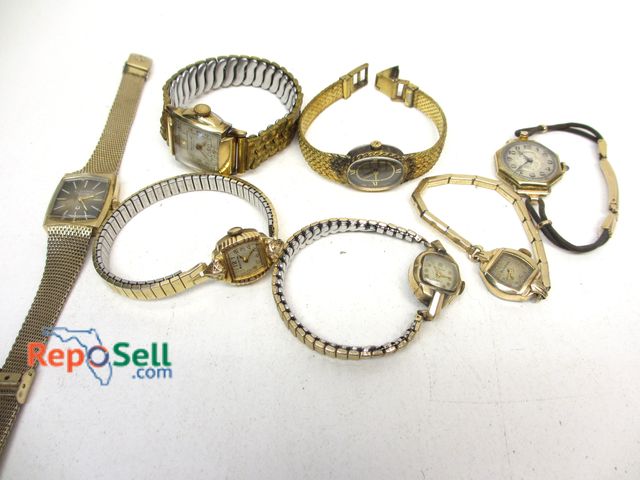 Lot 31-9253 - (7) Vintage Watches : (2) 10KGF Bulova