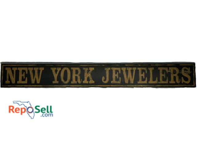Lot 31-1281 - Large New York Jewelers 12' x 18" Metal Sign Made by Macey
