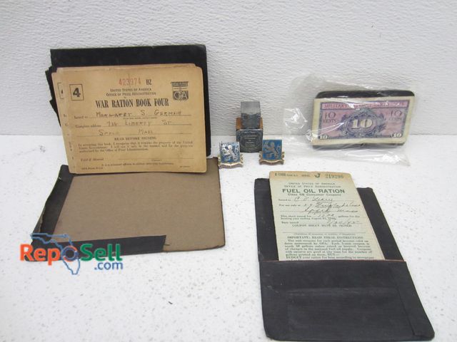 Lot 31-9570 - Lot Of Collectables, Some Vintage: WWII Diary, Vintage Printing Press Dies, Cuff Links, etc