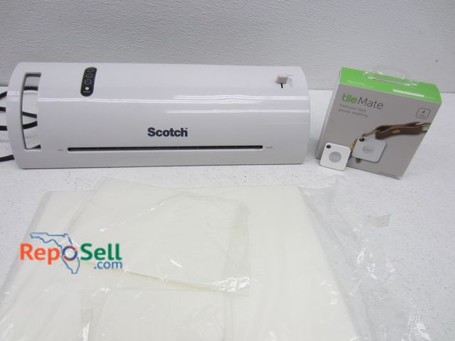 Lot 31-4238 - (2) Tile Mates, Scotch Laminator (Powers On) w/Assorted Laminate Sheets