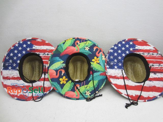 Lot 31-9242 - (3) New Straw Hats With Tags