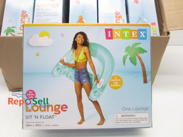 Lot 31-9109 - (8) New Intex Pool Float Lounge Chair w/Cup Holders