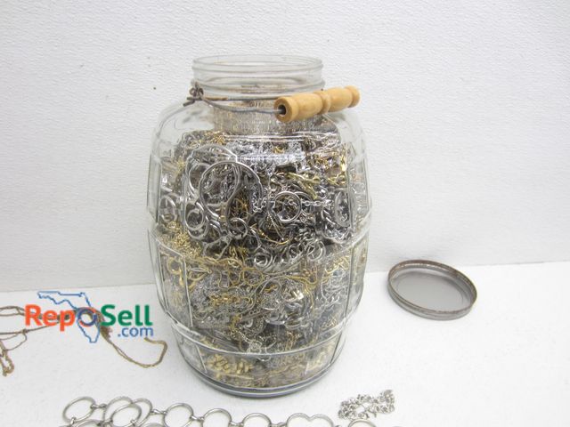 Lot 31-7318 - 57 lb Various Metal Chains/Necklaces - Some Broken, Some Wearable, Some Need Repair With Large Vinta...