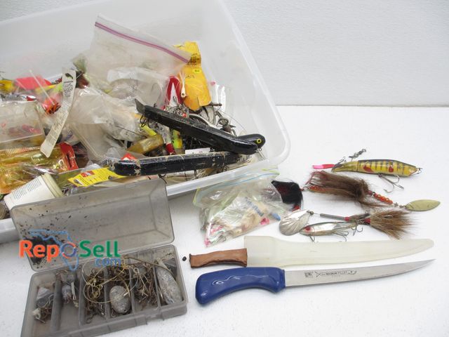 Lot 31-3224 - Lot of Fishing Lures, Sinkers, Filet Knife