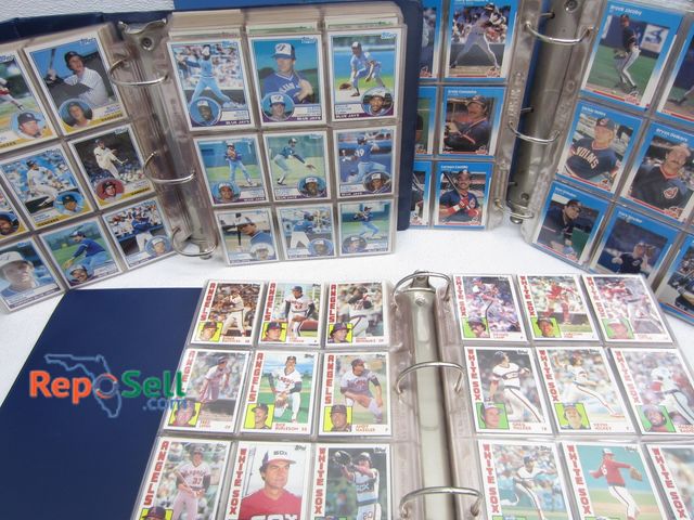 Lot 31-2262 - (3) Complete Baseball Card Sets w/Binders: 1983, 84 &amp; 87 - Yankees, Sox, Giants, Padres, Phillie...