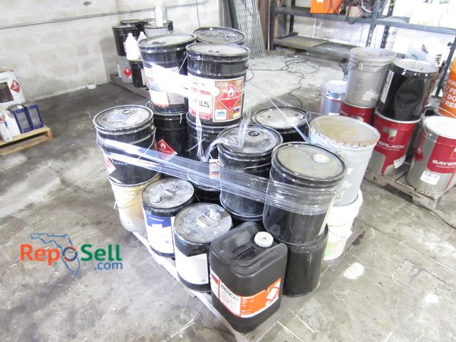 Lot 31-8069 - Pallet of Shop Chemicals, Stain, etc