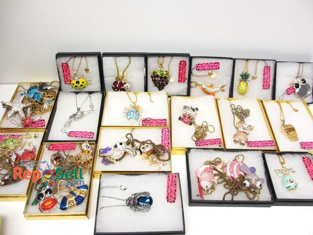 Lot 31-6016 - Betsey Johnson Jewelry Lot: (30) Necklaces etc. and (18) Gift Boxes
