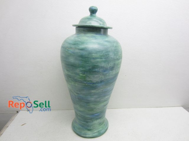 Lot 31-9435 - Large Ceramic Vase With Lid 27" H