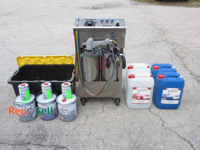 Lot 31-8199 - Cosmichrome Spray Chrome Paint Machine - Powers On/Includes 24V Plug/Charging Cord Plus (2) 5 Ga G5 ...