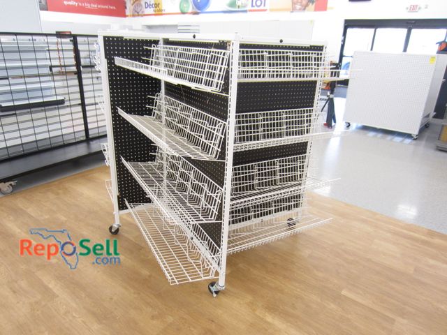Lot 31-3032 - (1) Retail Shelving On Rollers. 4 Sides - 3'
