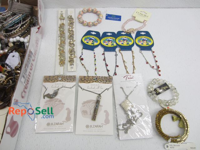 Lot 31-2004 - Jewelry Lot: Bracelets, Anklets, Necklaces - Many New on Cards