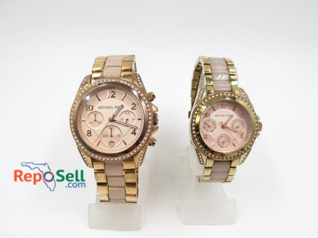 Lot 31-5009 - Matching Men's &amp; Ladies Michael Kors Dress Watches with New Batteries