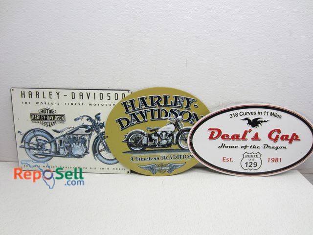 Lot 31-5075 - (3) Metal Harley Davidson Signs
