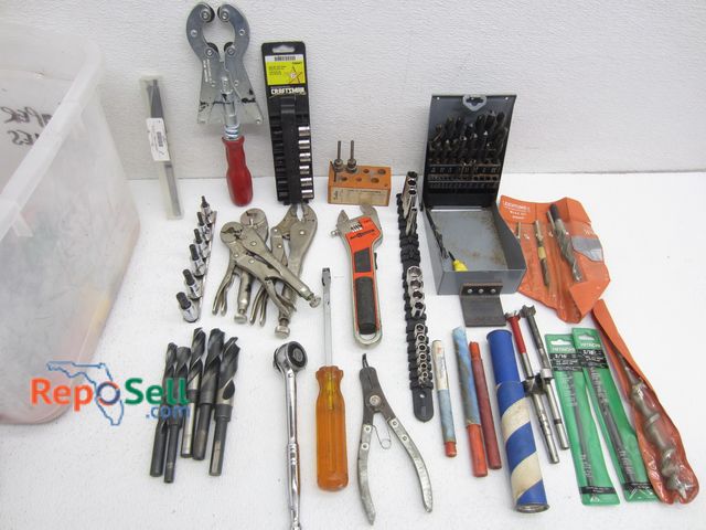 Lot 31-1398 - Tool Lot: Drill &amp; Router Bits, Vise Grips, etc.