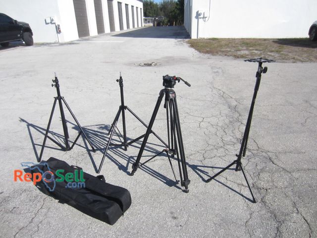 Lot 31-5031 - (4) Metal Tripods, Various Brands