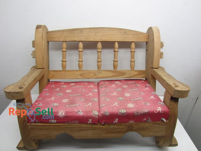 Lot 31-2370 - Small Kids Wooden Rocking Bench