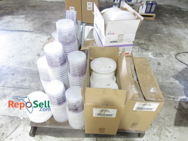 Lot 31-8073 - Pallet of Misc Mixing Cups, Lids, Pail Liners,