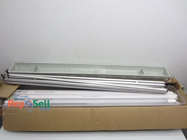 Lot 31-8534 - Lot Of Brillihood T8 LED Tube Lighting, LS 50K hrs And Fixtures