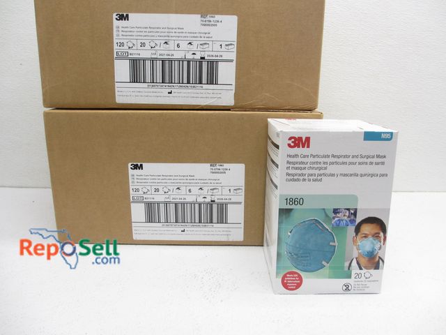 Lot 31-1344 - (240) 3M N95 Masks #1860 Exp 4/26/26 - (2) Cases