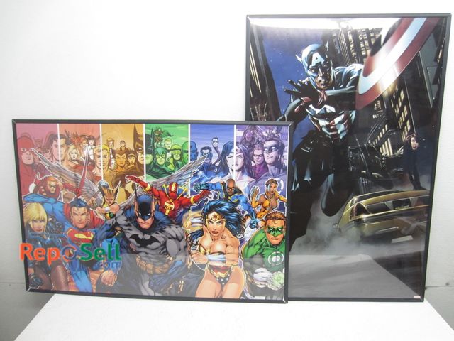 Lot 31-9496 - (2) Framed Marvel Posters 2011 - 34 x 22