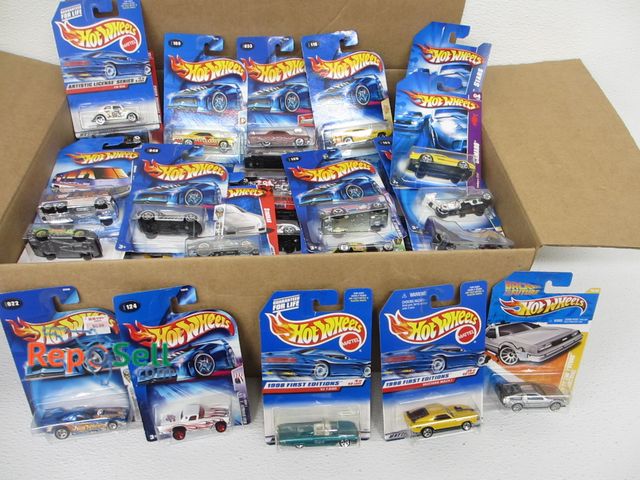 Lot 31-5206 - (100) Hot Wheels Cars; Mustang, '57 Chevy; Back to the Future Delorean; Etc; All Mint on Card; Large...