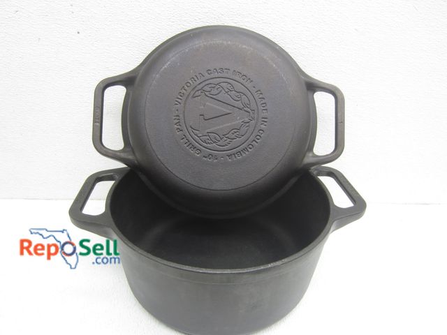 Lot 31-6054 - Victoria Cast Iron Grill Pan/Pit