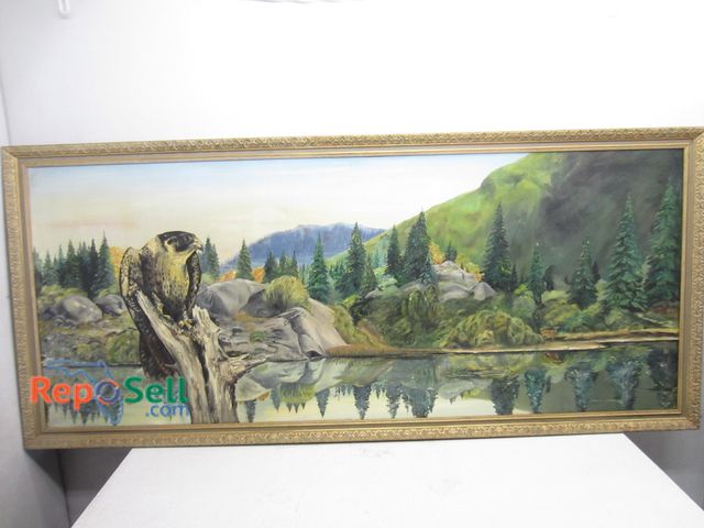 Lot 31-9179 - Framed Original Oil By Charles H. Denault 66"x29"
