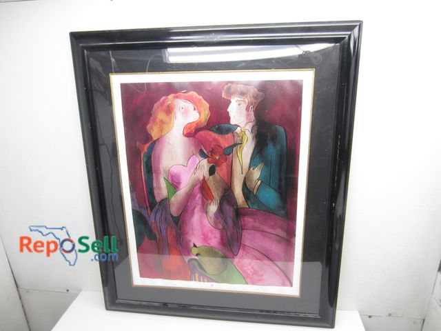 Lot 31-9524 - Framed Serio lithograph by Linda Le Kinff "Disney Magic"