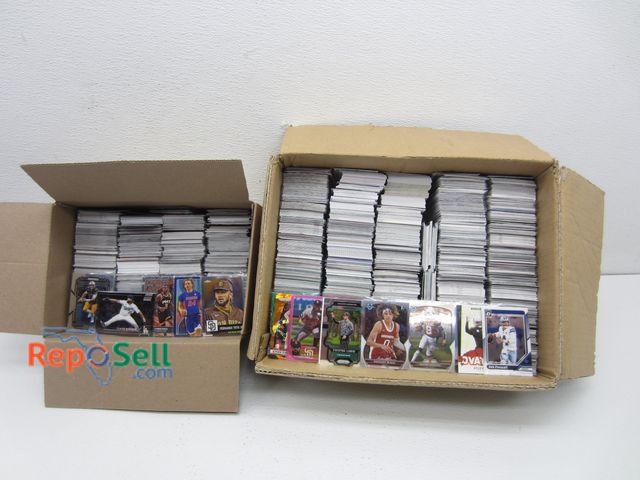 Lot 31-8517 - Sports Card Collection, 24 lb: Baseball, Football, Basketball, Aaron Rodgers, Dak Prescott, Riley Ku...