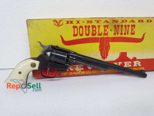 Lot 31-2323 - High Standard Double Nine .22LR 9.5" Barrel Longhorn with original box 9-Shot Cylinder