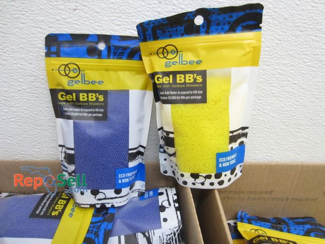 Lot 31-5414 - (58) Packs of Gelbee Gel BBs (35) Blue, (23) Yellow