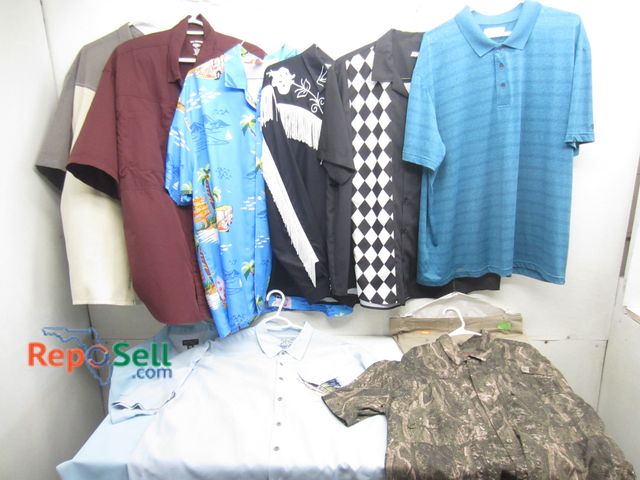 Lot 31-7138 - (9) Mens Shirts And (1) Pair Shorts , Sizes XXL And XL