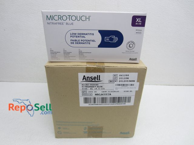 Lot 31-2476 - New (1800) Ansell Nitrile Exam Gloves XL #313028100