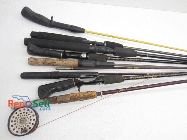 Lot 31-9326 - (8) Fishing Rods w/ (1) Fly Fishing Reel, Various Sizes &amp; Makers