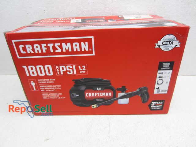 Lot 31-6233 - New Craftsman Electric Pressure Washer #CMEPW1800, 1800 PSI, 1.2 GPM