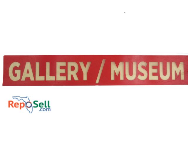 Lot 31-1227 - Gallery / Museum Plastic Sign; 62" x 11"