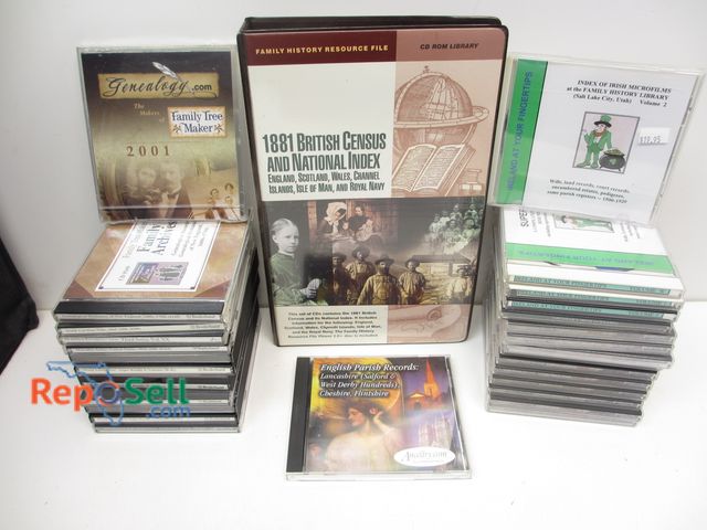 Lot 31-3038 - Geneology Records on CD's for England, Scotland, Ireland, US States - No Carolina, Pennsylvania, New...