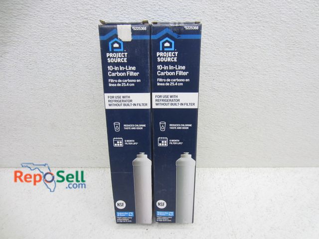 Lot 31-9121 - (2) Project Source 10" In-Line carbon filters for refrigerators  #PS-IL -Shelf Pulls