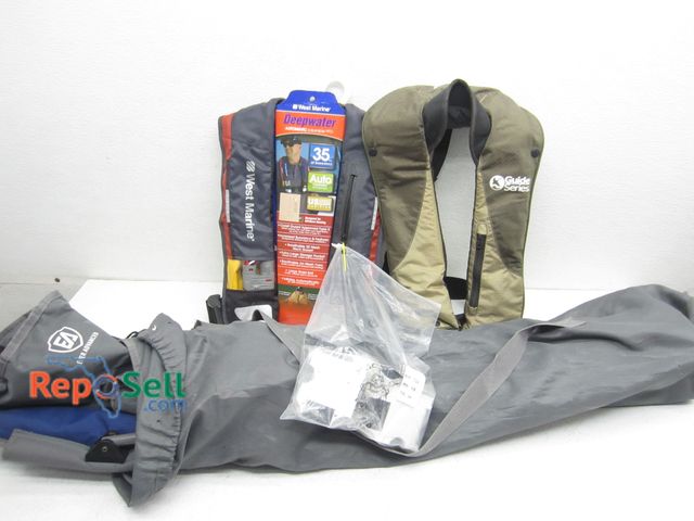 Lot 31-9420 - (2) Automatic Inflation Lifevests And Beach Chair