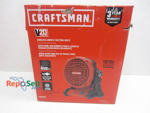 Lot 31-9053 - New Craftsman 20V Jobsite Fan #CMCE001B - Tool Only