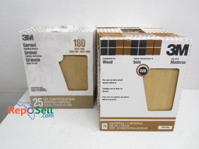 Lot 31-9484 - (18) 25 Packs Sandpaper 180/220 Grit