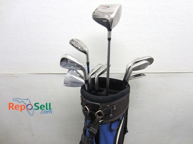 Lot 31-6227 - Golf Bag w/ 12 Clubs - Taylor Made, Idea Tech, Orlimar