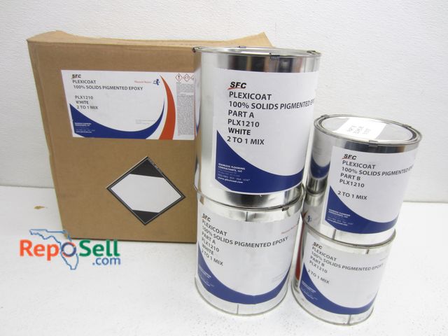 Lot 31-7439 - (1) Kit of White Plexicoat 100% Solids Pigmented Epoxy 2 to 1 Mix, #PLX1210