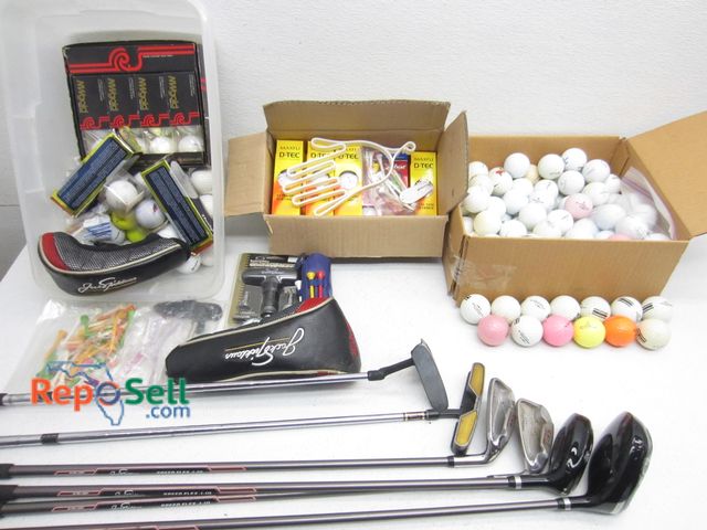 Lot 31-6475 - Lot Of Golfing Acces: (6) Clubs, Balls, Tees etc