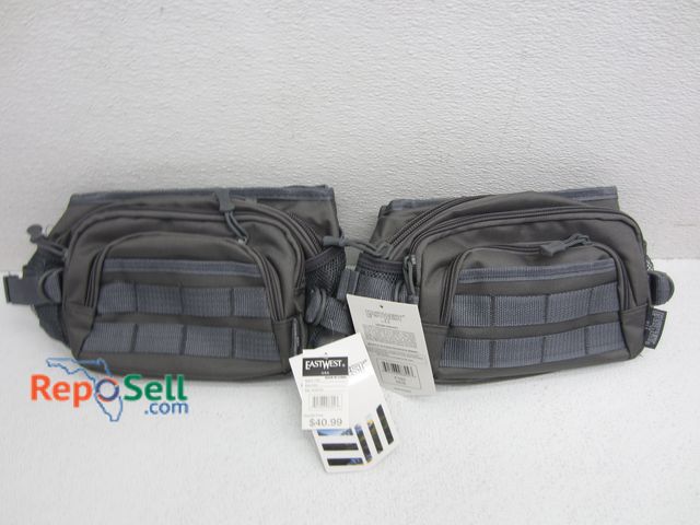Lot 31-2277 - (2) East West Grey Tactical Fanny Packs - New w/Tags
