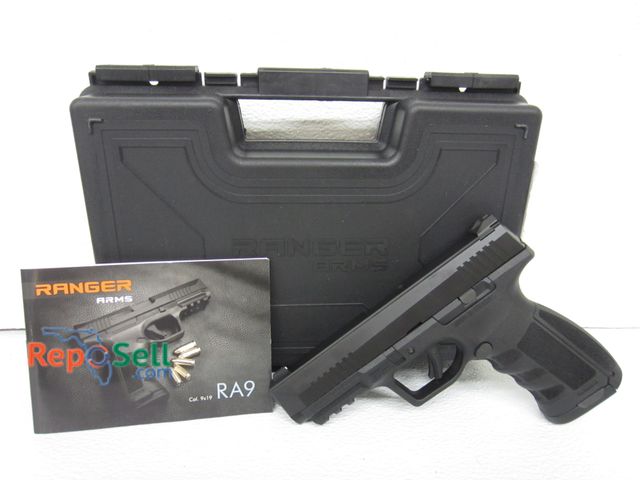 Lot 31-1381 - New Ranger Arms RA-9 9mm with 4" Barrel. Includes (2) 17rd magazines. Uses CZ-75 magazines. Adjustab...