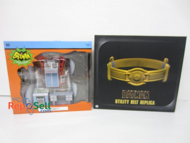 Lot 31-1203 - Two Batman Replicas in Original Packaging: utility belt and bat cave set 2021
